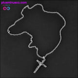 Plus Minus Co Christian Pendant Necklace Men Fashion Jewelry Crucifix, view 4
