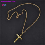 Plus Minus Co Christian Pendant Necklace Men Fashion Jewelry Crucifix, view 5
