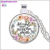 Plus Minus Co Christian Scripture Silver Pendant Necklace | Cross Necklaces for Women | Prayer Necklaces | Christian Necklaces | Religious Necklaces | Inspirational Necklaces | Encouragement Necklaces | Quote Necklaces, view 3