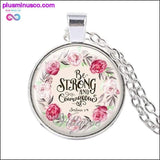 Plus Minus Co Christian Scripture Silver Pendant Necklace | Cross Necklaces for Women | Prayer Necklaces | Christian Necklaces | Religious Necklaces | Inspirational Necklaces | Encouragement Necklaces | Quote Necklaces, view 6