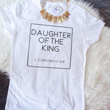 Plus Minus Co Daughter of The King Letter Print Cotton Cute Christian Tshirt Women's Jesus Shirt Harajuku Tops, view 3