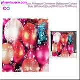 Plus Minus Co Christmas Bathroom Set, Shower Curtain, Bath Mat and Toilet Seat Cover, view 4