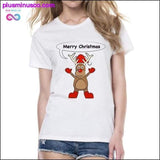 Plus Minus Co Christmas Deer Design T-Shirt for Women || PlusMinusco.com, view 4