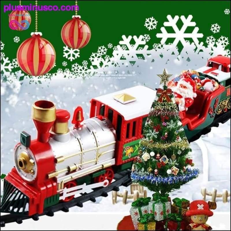 Plus Minus Co Christmas Electric Rail Car Toy Train for Children at