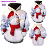 Plus Minus Co Christmas Elk Snowman Men's Sweatshirt, view 2