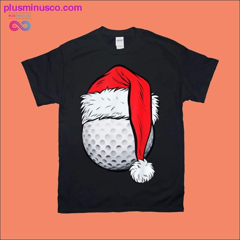 Plus Minus Co Christmas Golf Ball Santa T Shirt Hat Funny Sport Xmas Tees