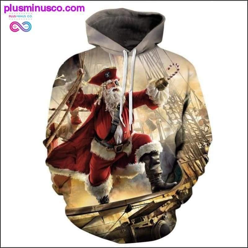 Plus Minus Co Christmas hoodies pirate casual loose long sleeve Men Woman