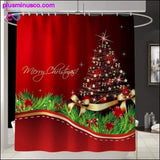 Plus Minus Co Christmas-patterned Curtain Toilet Cover Non-slip Rug Home, view 5