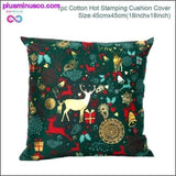 Plus Minus Co Christmas Throw Pillowcase Covers 45x45cm, Festive Holiday Home Decor, view 2