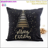 Plus Minus Co Christmas Throw Pillowcase Covers 45x45cm, Festive Holiday Home Decor, view 3