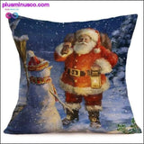 Plus Minus Co Christmas-themed Linen Pillow Cases for Home Decor at, view 3