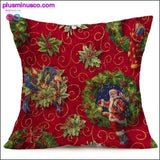 Plus Minus Co Christmas-themed Linen Pillow Cases for Home Decor at, view 4