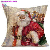 Plus Minus Co Christmas-themed Linen Pillow Cases for Home Decor at, view 5