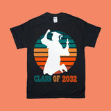 Plus Minus Co Class Of 2032 | Retro Sunset T-Shirts, graduation gift, retro senior shirt, graduation shirt, class of 2032 shirt, senior 2032 shirt, view 2