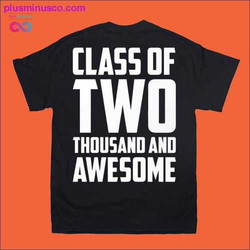 Plus Minus Co Class of two thousand and Awesome T-Shirts