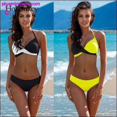 Plus Minus Co Classy & Sexy Two Piece Swimsuit Push Up Bikinis Set Fit