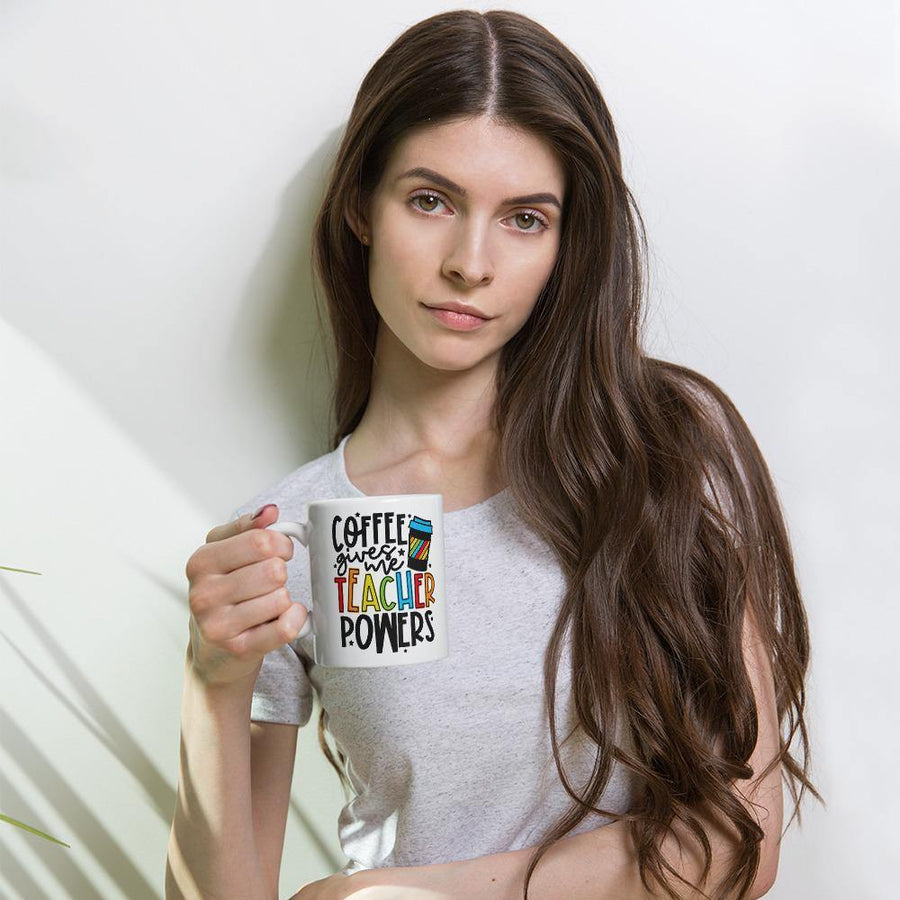 Plus Minus Co Coffee Give me Teacher Powers Mug || Teacher Mug, Teacher Gift Ideas, Teacher Quote Mug || Plusminusco
