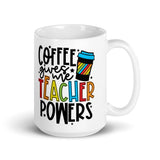 Plus Minus Co Coffee Give me Teacher Powers Mug || Teacher Mug, Teacher Gift Ideas, Teacher Quote Mug || Plusminusco, view 2