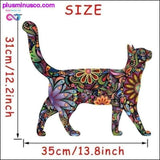 Plus Minus Co Colorful Floral Walking Cat Decals Wall Stickers - Wallpaper, view 2