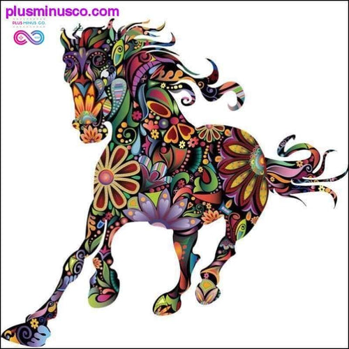 Plus Minus Co Colorful Horse Mandala Wall Sticker