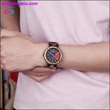 Plus Minus Co Colorful Luxury Wooden Watches for Men with Wood Strap and, view 2