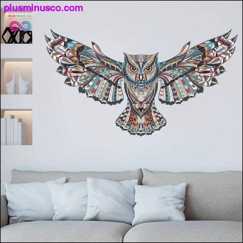 Plus Minus Co Colorful Owl Wall Stickers Decals