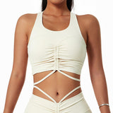 Plus Minus Co Comfortable Bra Sexy Yoga I-Shaped Vest Drawstring, view 2