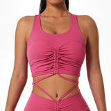 Plus Minus Co Comfortable Bra Sexy Yoga I-Shaped Vest Drawstring, view 3