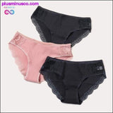 Plus Minus Co Cotton Panty 3Pcs/lot Solid Women's Panties Comfort, view 3