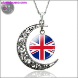Plus Minus Co Country Flag Crescent Moon Necklace Women Fashion Glass Dome, view 4
