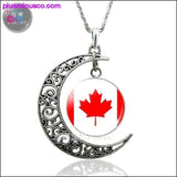 Plus Minus Co Country Flag Crescent Moon Necklace Women Fashion Glass Dome, view 5