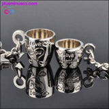 Plus Minus Co Couple Forever Love Coffee Cup Heart Engraved Key rings, view 2