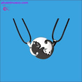 Plus Minus Co The Purrfect Pendant Necklace , Couple heart necklace Cute, view 3