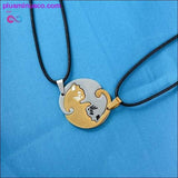 Plus Minus Co The Purrfect Pendant Necklace , Couple heart necklace Cute, view 5