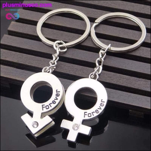 Plus Minus Co Couple Keychain Novelty Gift for Anniversaries, Valentines day