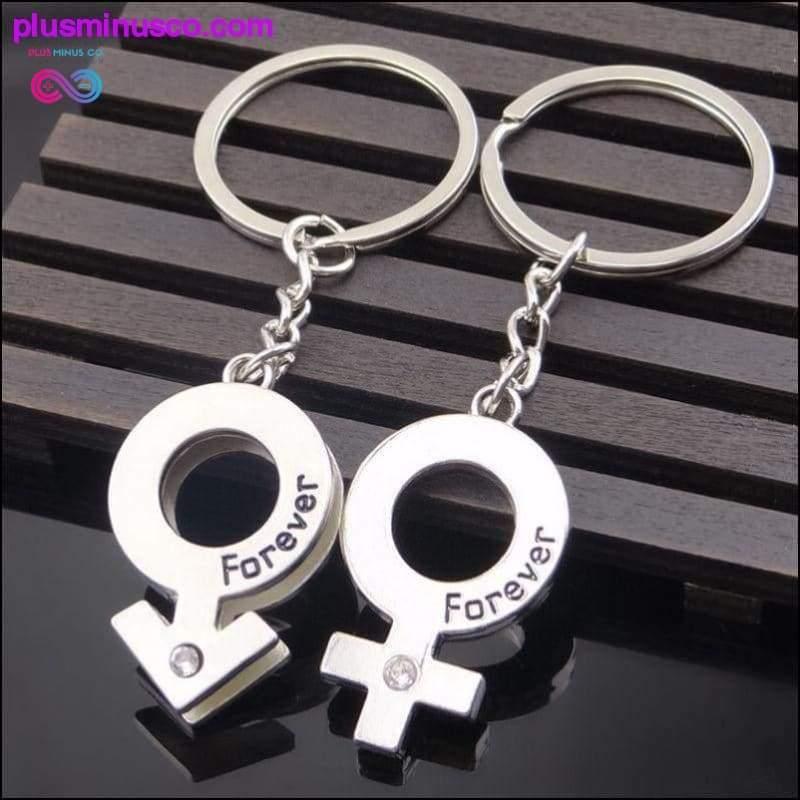 Plus Minus Co Couple Keychain Novelty Gift for Anniversaries, Valentines day