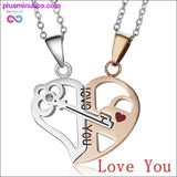 Plus Minus Co Couple Necklace Heart 2 pcs Key Locket Dad Mom Love you, view 2