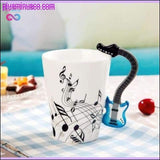 Plus Minus Co Creative Music Violin & Guitar Ceramic Mugs Novelty Gifts, view 6