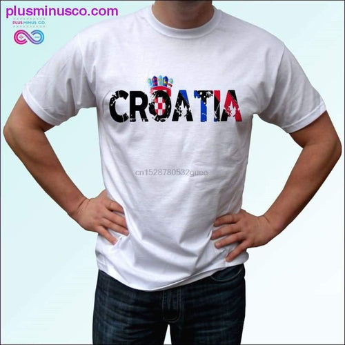 Plus Minus Co Croatia Flag - white t-shirt top country design - mens