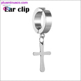 Plus Minus Co Cross Pendant Earrings For Mens Womens Punk Rock Style, view 2