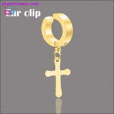 Plus Minus Co Cross Pendant Earrings For Mens Womens Punk Rock Style, view 3