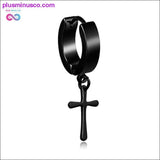 Plus Minus Co Cross Pendant Earrings For Mens Womens Punk Rock Style, view 5