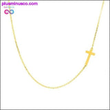 Plus Minus Co Cross Pendant Unusex Stainless Steel Necklace, view 3