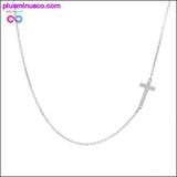 Plus Minus Co Cross Pendant Unusex Stainless Steel Necklace, view 5