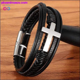 Plus Minus Co Cross Style Multi Layer Design Stainless Steel Fashion Men's, view 2