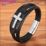 Plus Minus Co Cross Style Multi Layer Design Stainless Steel Fashion Men's, view 4
