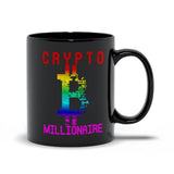 Plus Minus Co Crypto Millionaire Black Mugs, Cryptocurrency Coffee Cup Crypto Meme Mugs Gift, view 5