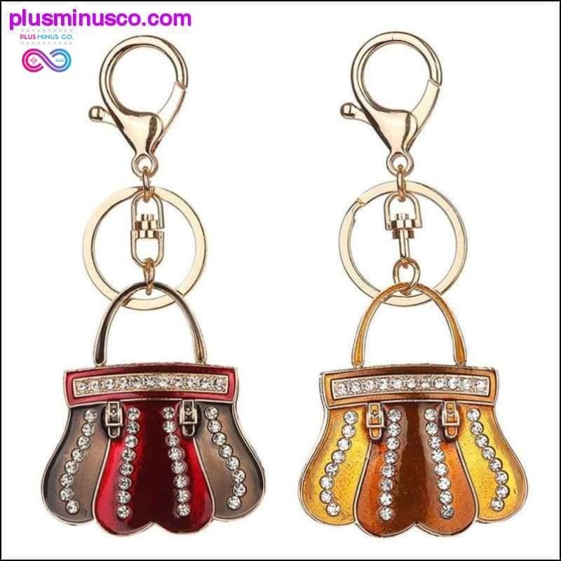 Plus Minus Co Crystal Handbag Charms Purse Key Chain Ring
