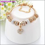 Plus Minus Co Crystal Heart Charm Bracelets&Bangles Gold Bracelets For, view 2
