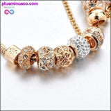 Plus Minus Co Crystal Heart Charm Bracelets&Bangles Gold Bracelets For, view 3